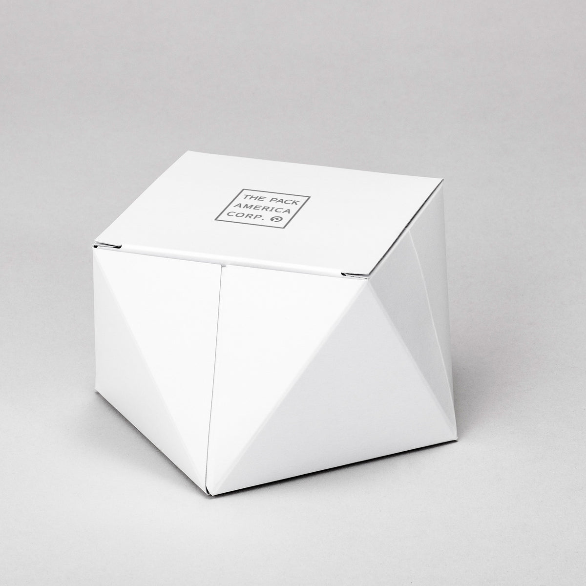 Tetrahedron Paper Box with Attached Lid